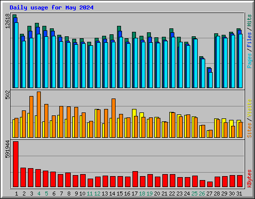 Daily usage for May 2024